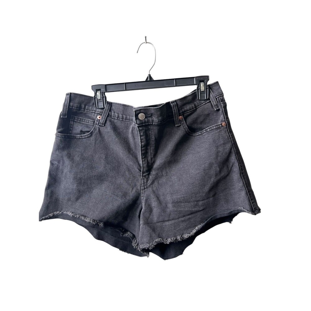 Signature By‎ Levi Strauss & Co. High Rise Cut Off Shorts Womens Sz. 14 Black